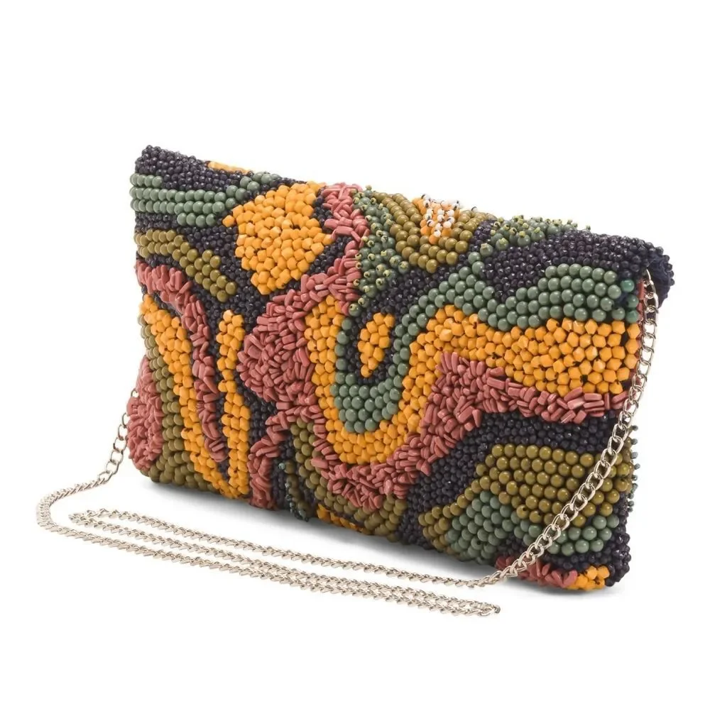 Beaded Multicolor Clutch